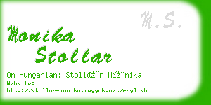 monika stollar business card